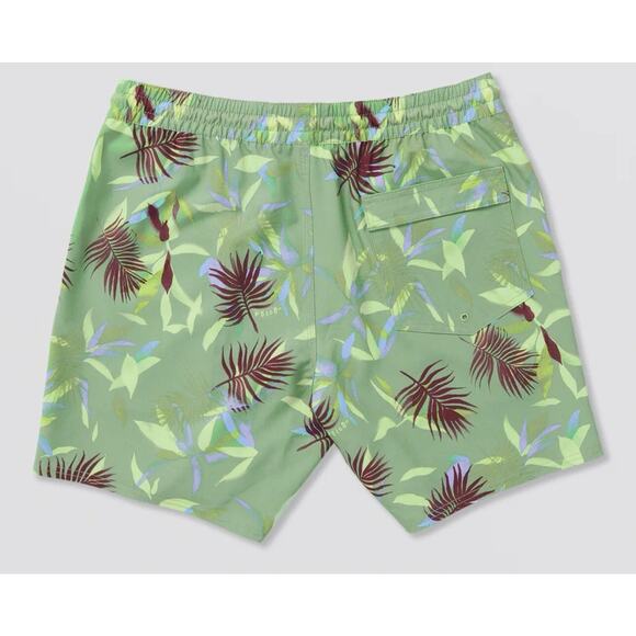 Volcom Men’s Med Manic Boarding Shorts -Basil - Picture 2 of 6